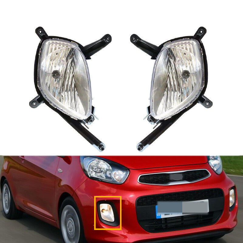 ?? for KIA Picanto Morning 2011-2015 Pair Front Fog Lights Driving Lights ??