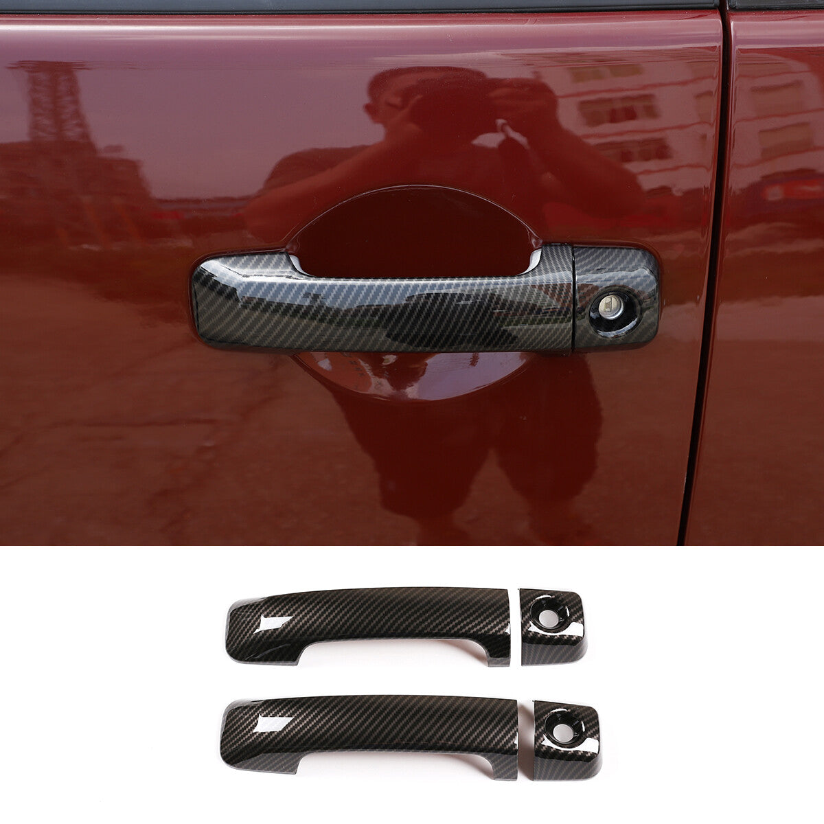 Genuine carbon fiber center console gear indicator sticker decoration for Toyota Tacoma