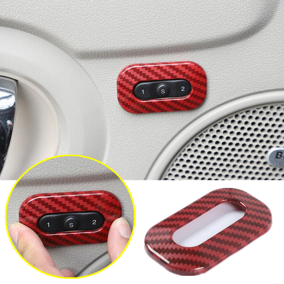 Red carbon fiber for seat switch button adjustment cover trim for 2011-2020 for Jeep Grand Cherokee