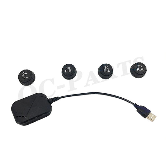 New USB wireless external sensor automotive tire pressure monitoring and alarm system