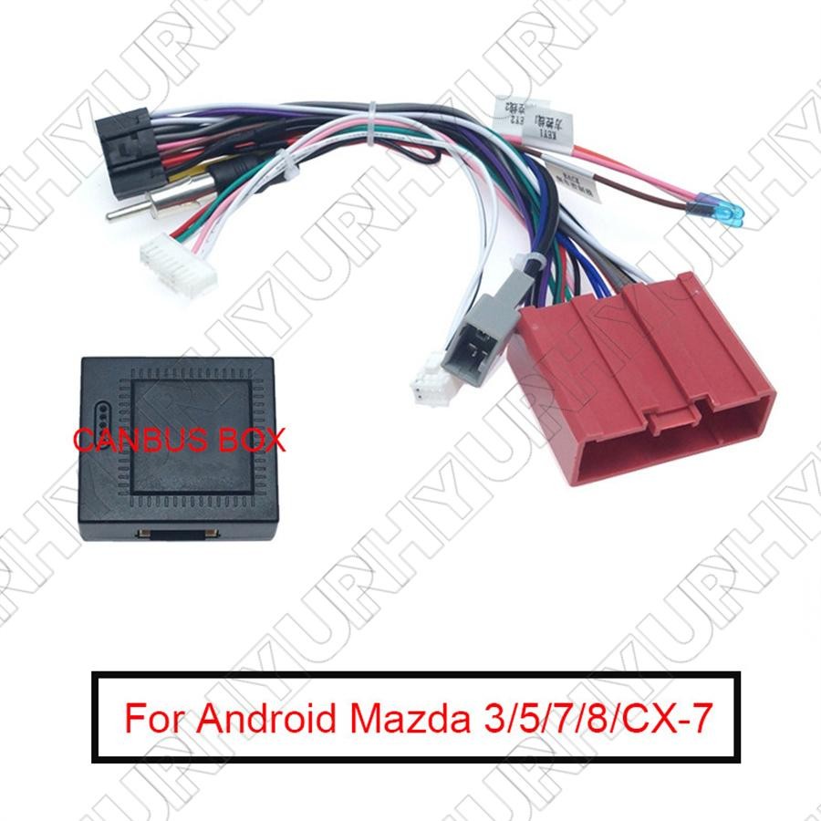 Car 16pin Stereo Radio Wiring Harness Power Cable Adapter With Canbus Box