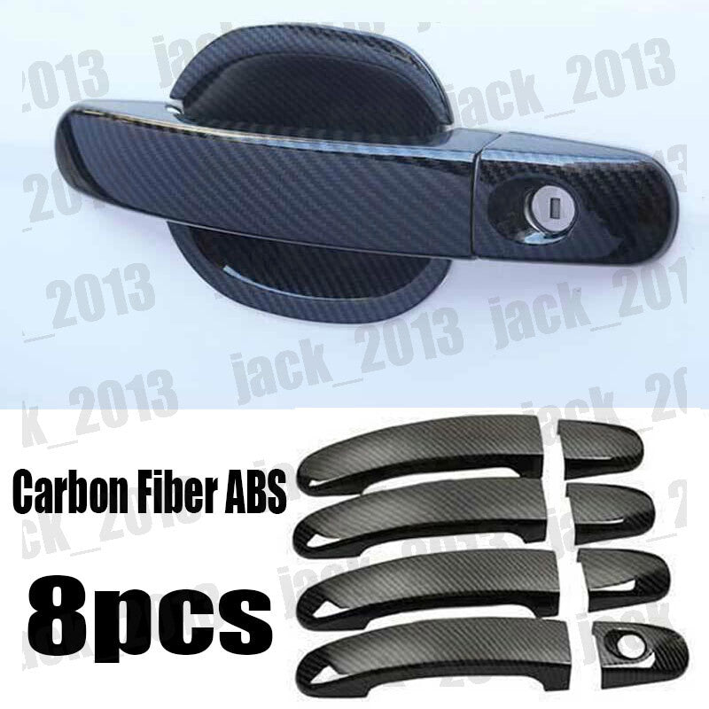 for Volkswagen Touran 2007-15 Carbon Fiber Exterior Side Door Handle Cover Trim