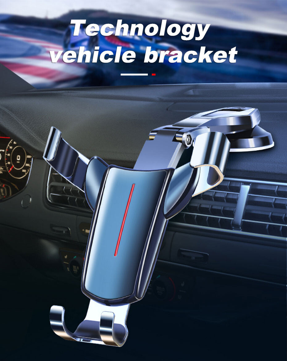 Car Phone Holder Windshield Dashboard Support Bracket Interior Accessories Black