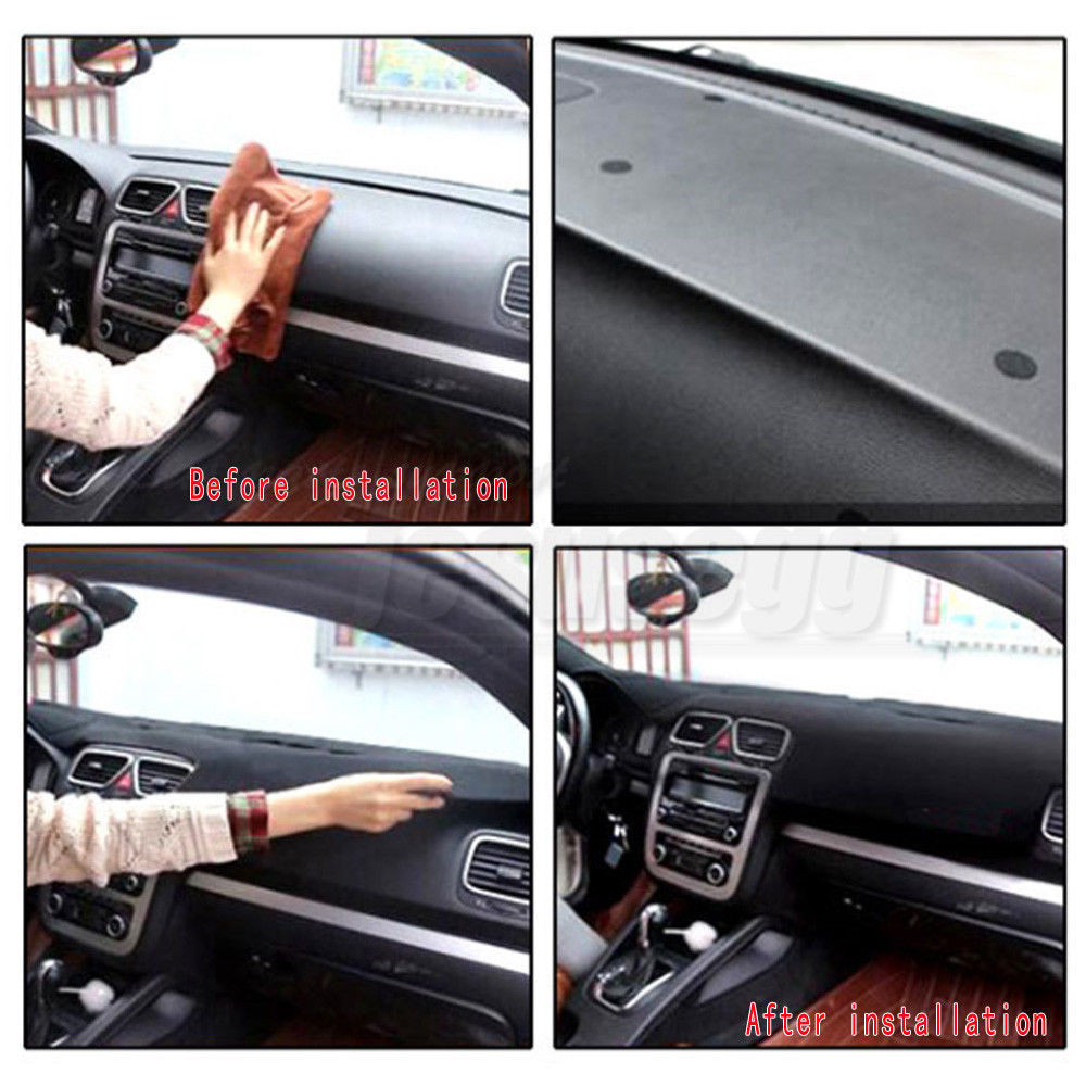 for Ford Escape Kuga 2013-2017 LHD Black Sun Shade Visor Pad Dashboard Cover Mat
