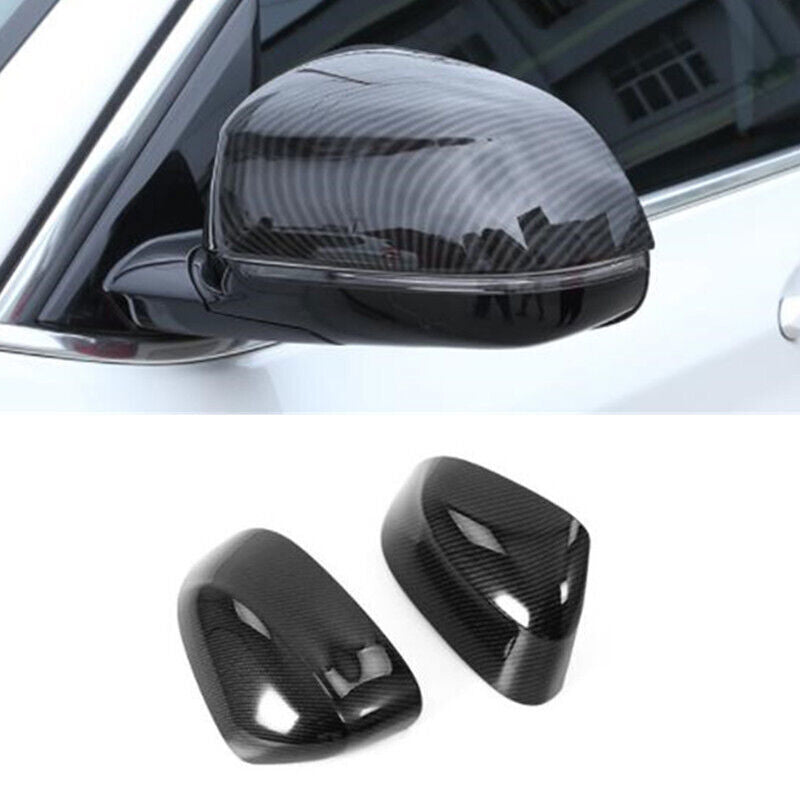 2P Carbon Fiber Look Side Rearview Door Mirror Cover Trim for BMW X3 G01 2018-21