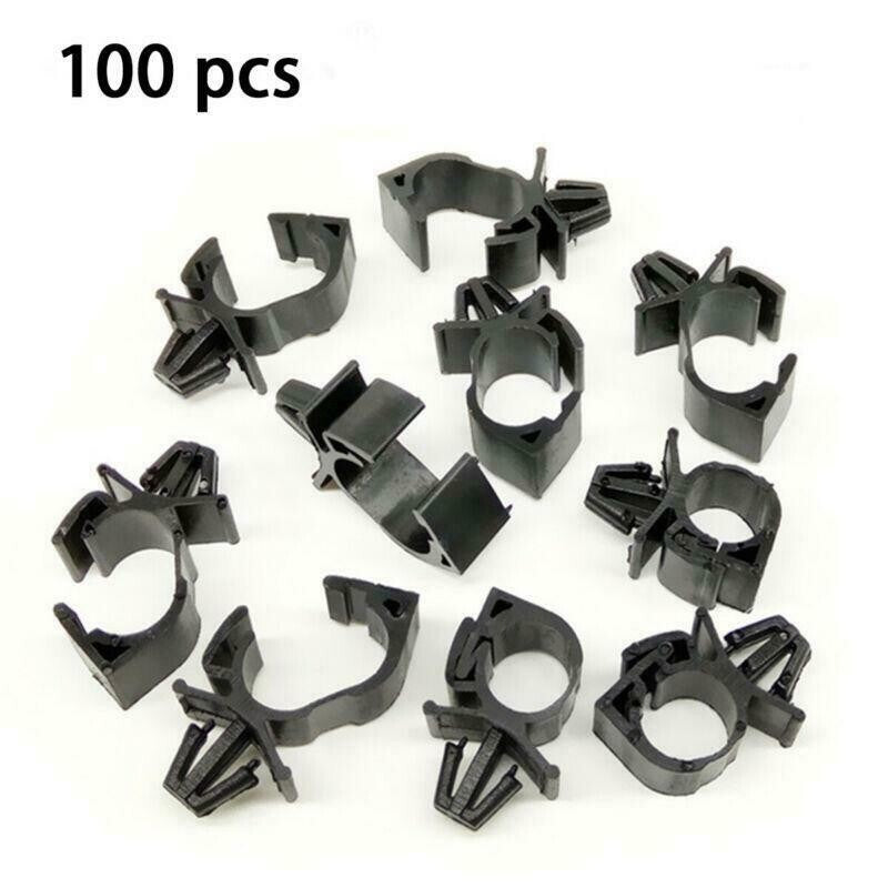 100pcs Car Wiring Harness Fastener Auto Wire Cable Fixed-Clip Tie Wrap Clamp Kit