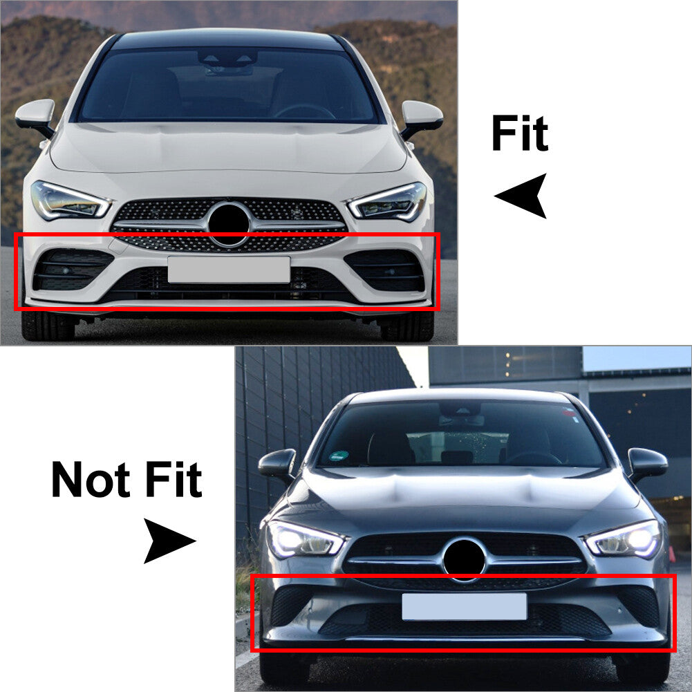 Carbon Look Front Bumper Lip Splitter Spoiler for Mercedes-Benz CLA C118 2020+