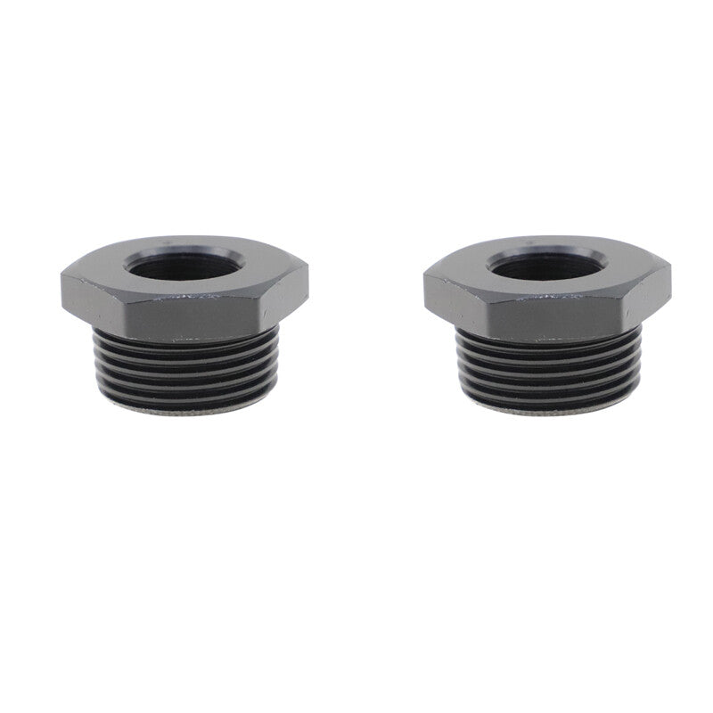 2pcs Aluminum 5/8x24 to 3/4 NPT Automotive Threaded Oil Filter Adapter Black