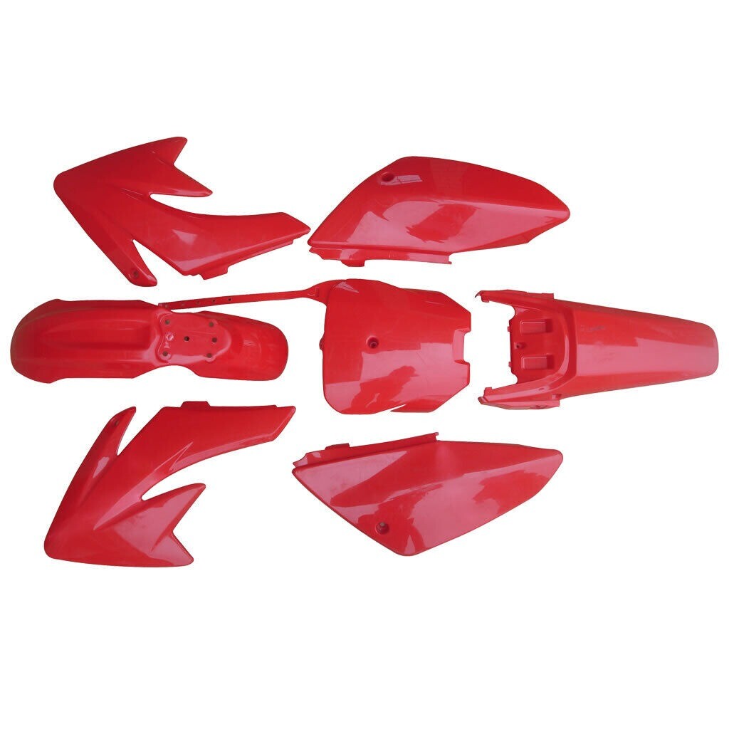Motorcycle Red Plastic Fender Fairing Body Work Kit for HONDA CRF70 Dirt Bikes