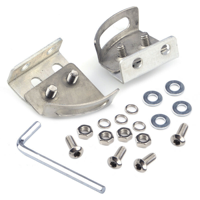 Car SUV Angle Adjustable Bumper License Plate Relocator Bracket Holder Mount Kit