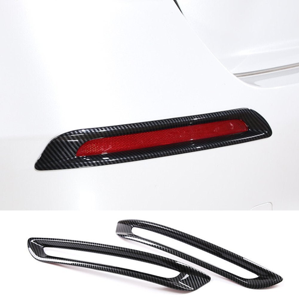 2¡Á Carbon Fiber ABS Exterior Rear Fog Light Lamp Cover for Honda for Civic 11th 2022