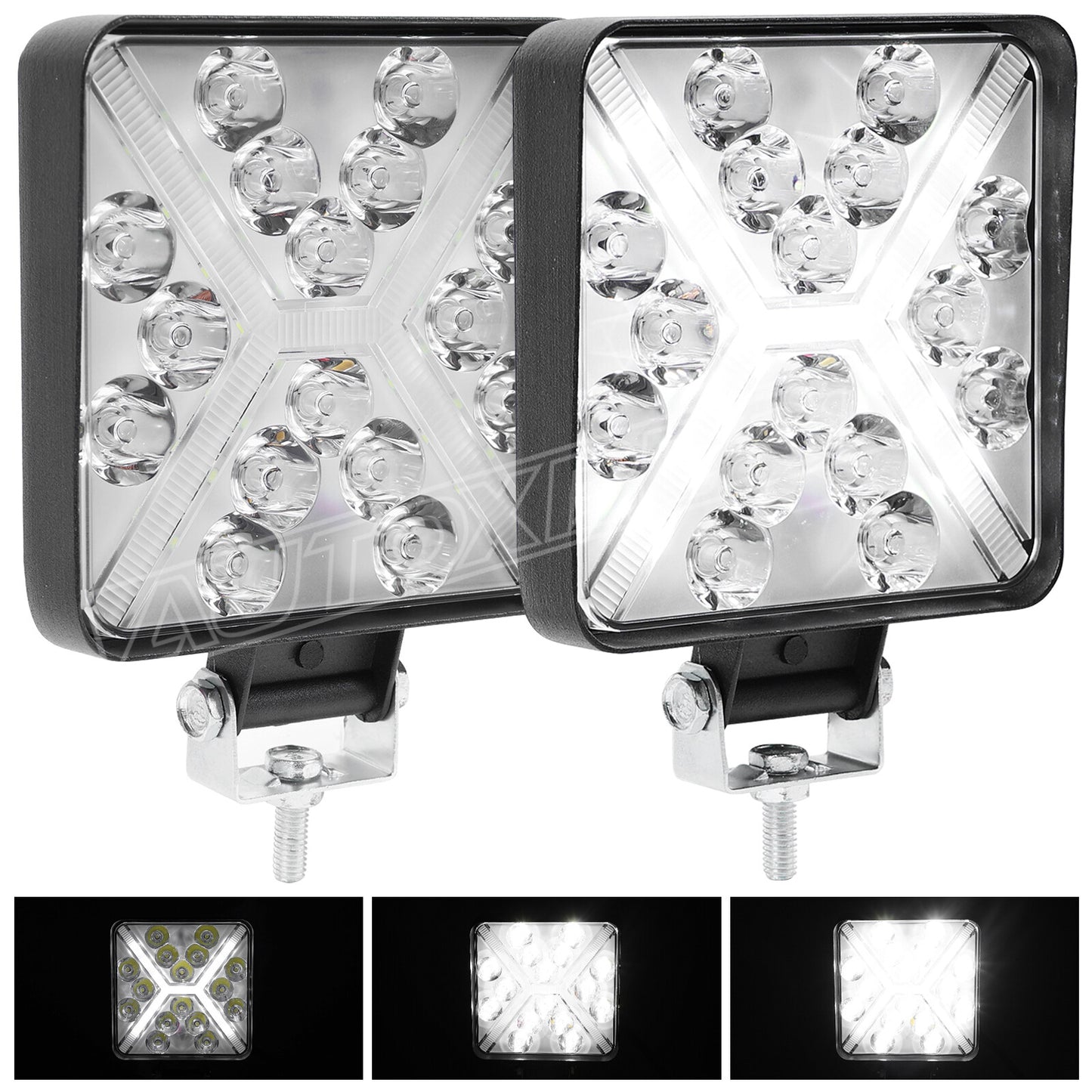 Pair 4 Inch Super Bright LED Work Light Bar Car Offroad Lights Car Reverse Light