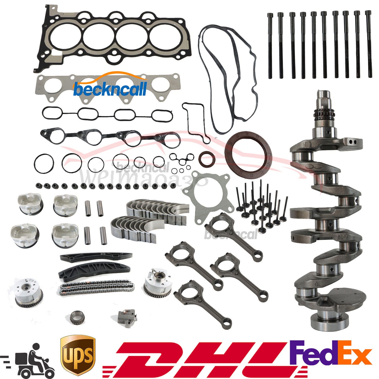 G4FG 1.6L Engine Overhaul Rebuild Kit-Crankshaft / Rods / Timing for Hyundai for Kia