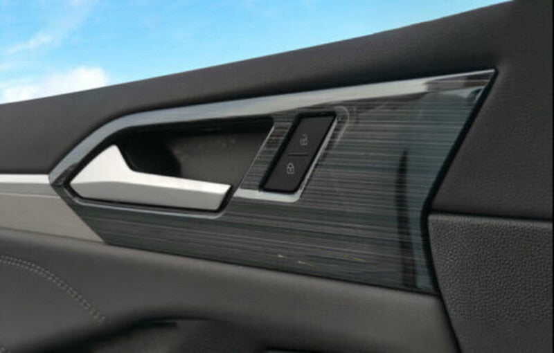 for Volkswagen for Jetta Mk7 2019-2022 Steel Black Inner Door Handle Bowl Frame Trim