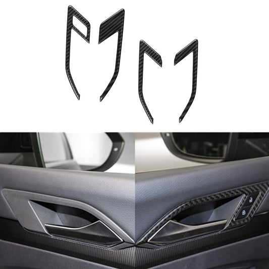 4Pcs Carbon Fiber Inner Door Handle Frame Cover Trim for VW for Golf 8 MK8 GTI 2021