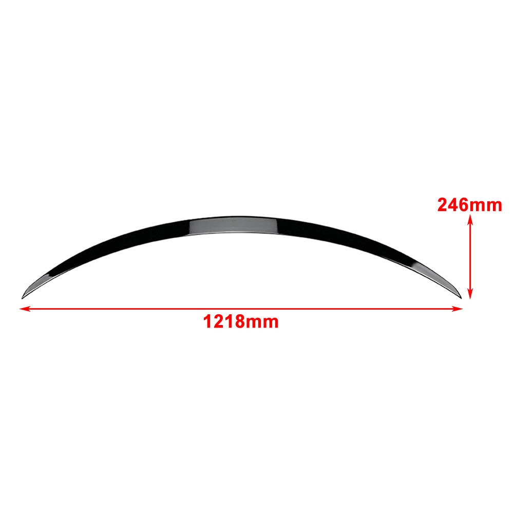 Rear Trunk Spoiler Wing ABS for Tesla Model 3 17-23 Glossy Carbon Fiber Black