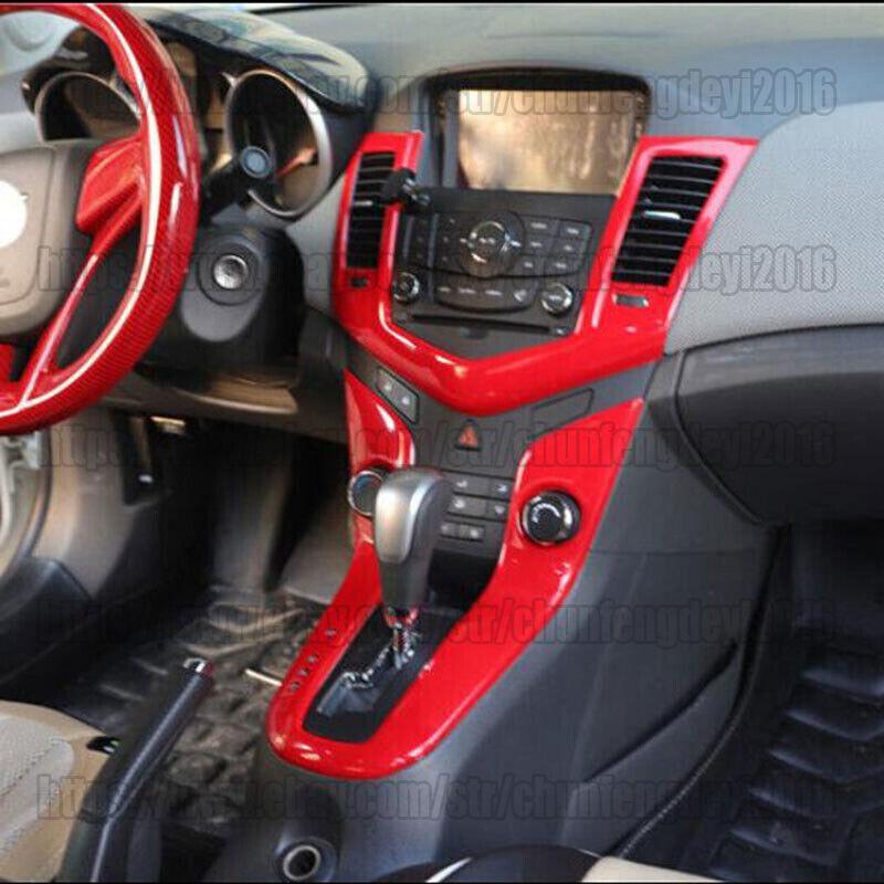 For 2009-2015 for Chevrolet for Cruze Red style Central Console Gear Shift Frame Trim