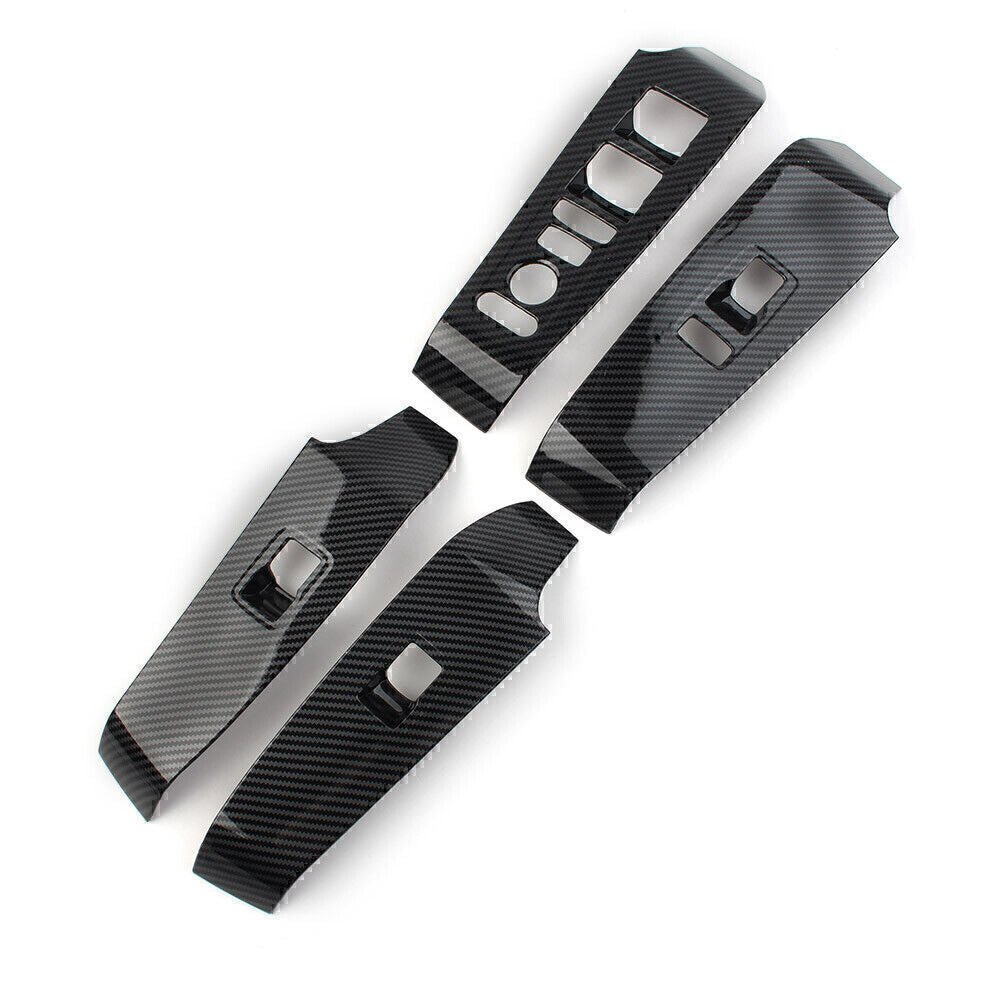 4pcs/set Carbon Fiber Window Lift Panel Cover Trim LHD Fit for Honda for Civic 11th 2022