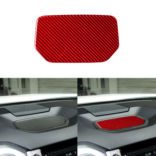Red Storage Box Pad Panel Trim Interior Carbon Fiber for TOYOTA TUNDRA 2014-2018