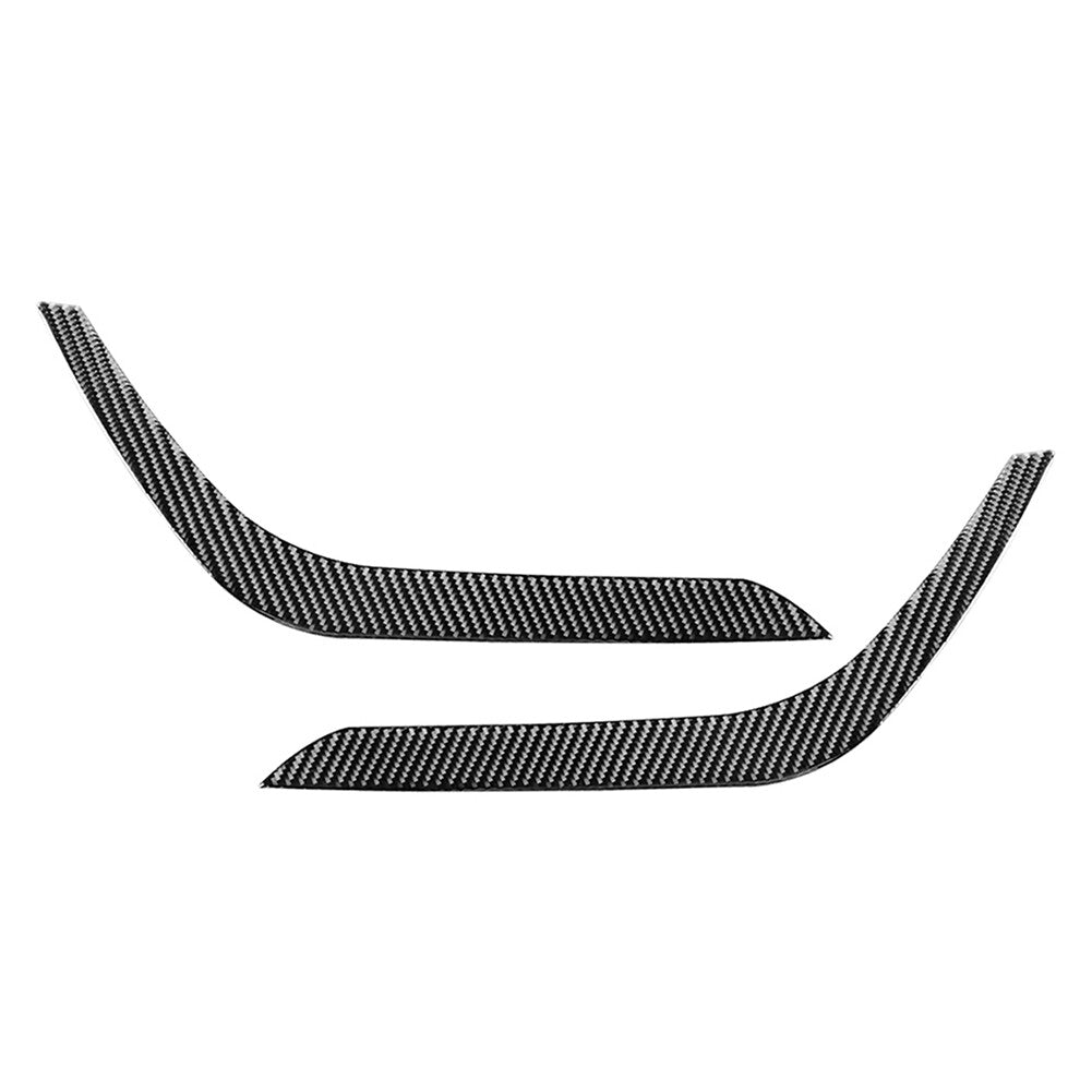Fit for Toyota Tundra 14-21 Headlight Eyelids Eyebrow Cover Trim Carbon Fiber Black