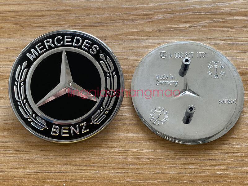 for MERCEDES CLK CLS E ML GL FRONT HOOD BADGE BLACK EMBLEM A2078170316