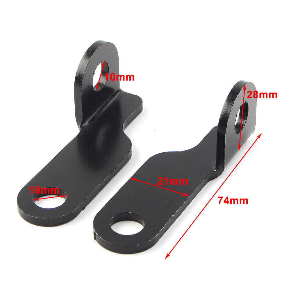 2x Motorcycle Fork Clamp Turn Signal Light Mount Bracket Holder for Harley Black
