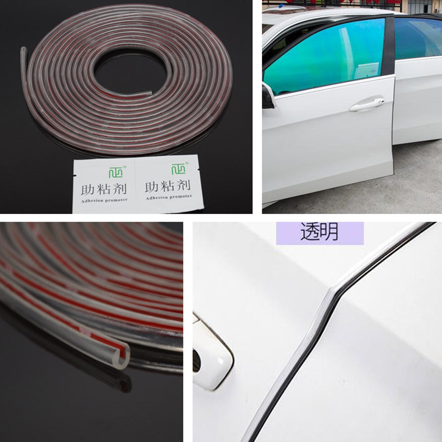 Car Door Edge Guards U Clip Protection Strip Anti-rub Cuttable Transparent Pad