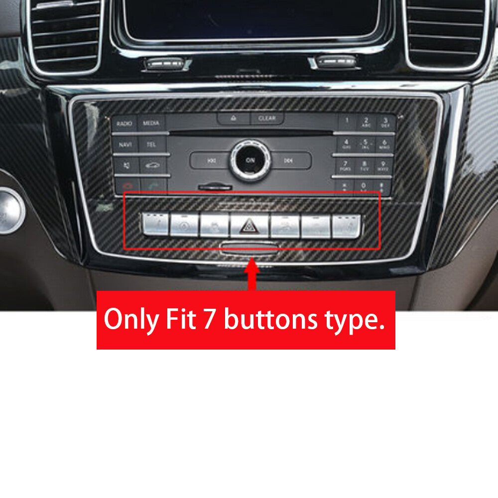 Central Console CD Panel Voice Mode Trim for Mercedes-Benz GLE GLS 2013-19Silver