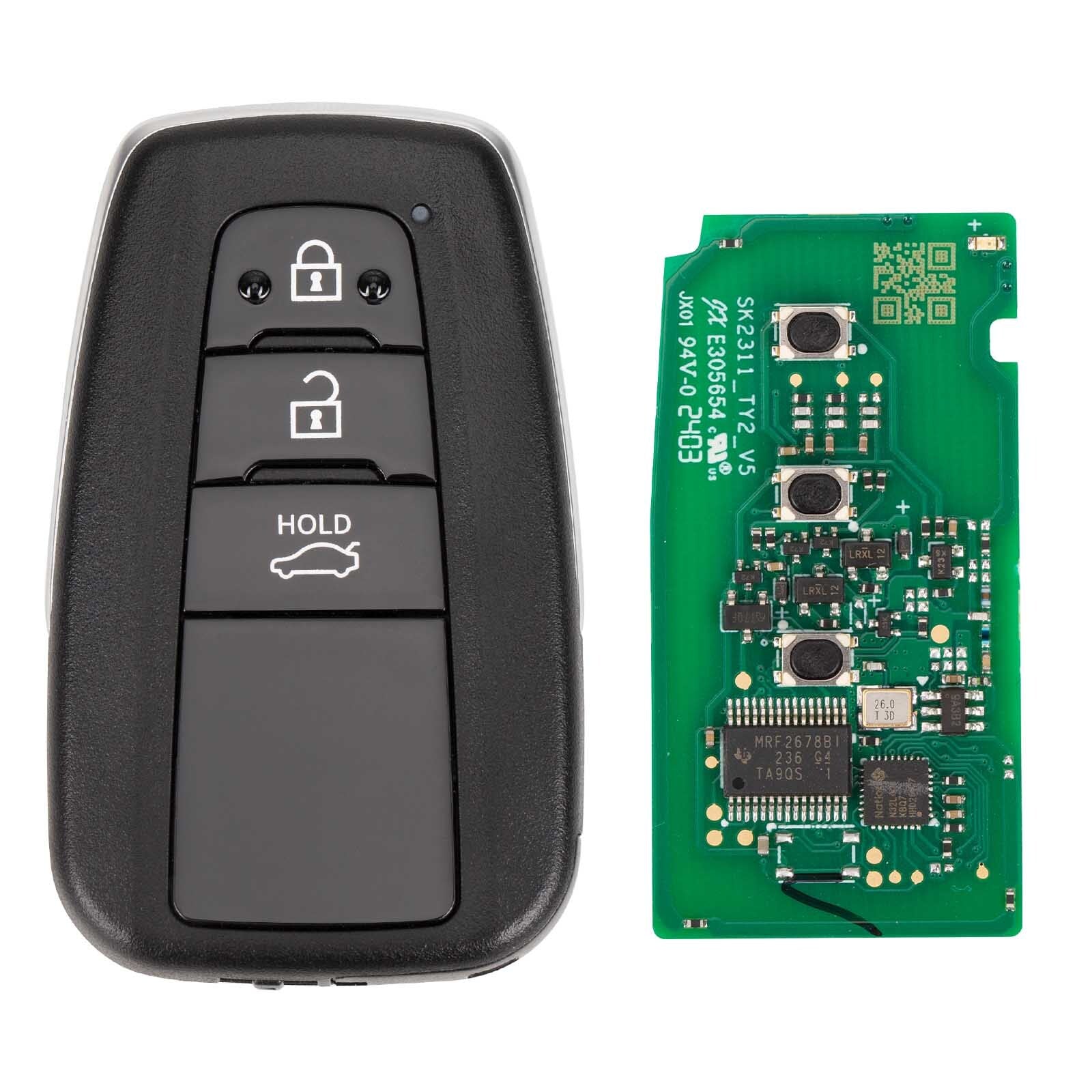 MAXIIM IKEY IKEYTY8A3BL for Toyota Style 3 Buttons 315/433MHz for Smart Key