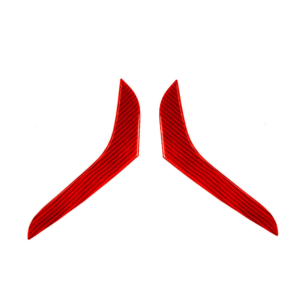 2Pcs Rear Door Handle Trim Cover Interior Carbon Fiber for VW for Passat 2006-11 Red