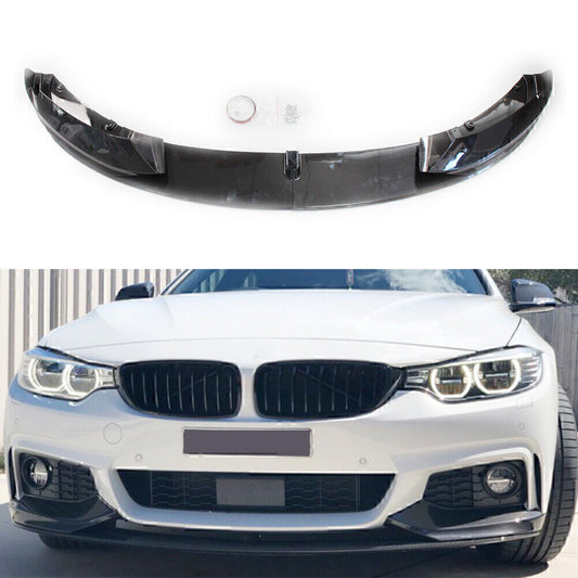 Carbon Fiber ABS Front Bumper Lip for BMW F32 F33 F36 4 Series M Sport 2014-20