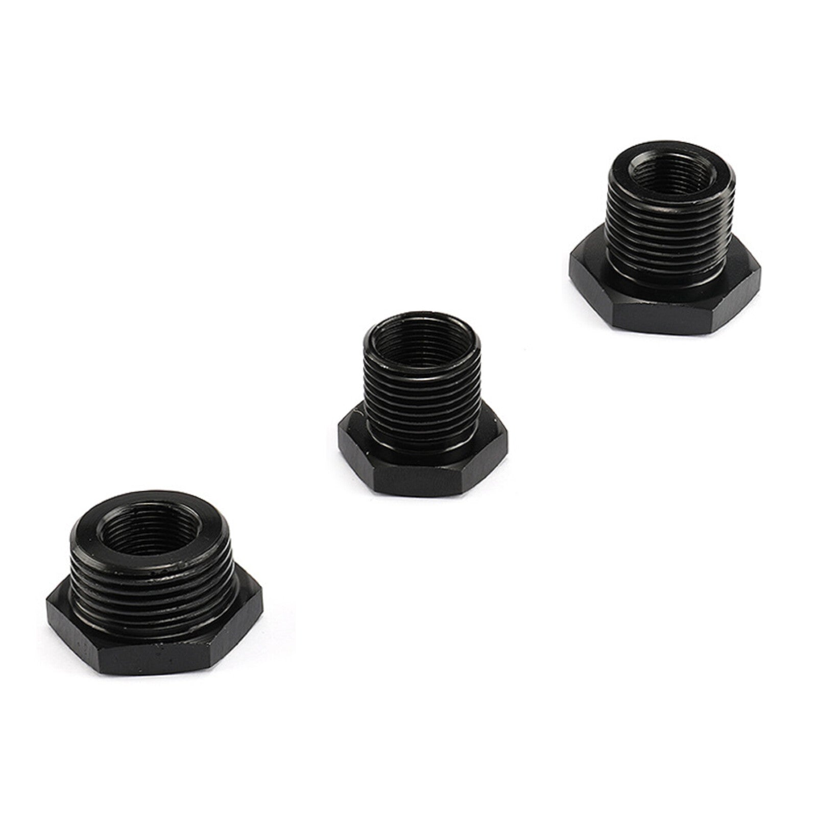 3Pcs Aluminium 1/2-28 To 3/4-16, 13/16-16, 3/4 Oil Filter Thread Adapter
