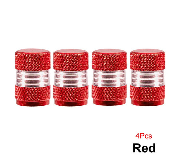 Car tire valve cover rod air dust cover dice red  for ford  4-piece set