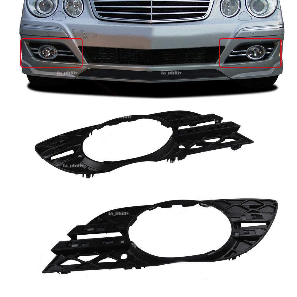 Pair LR Fog Light Lamp Bumper Cover Grill for Mercedes-Benz 07-09 E-CLASS W211