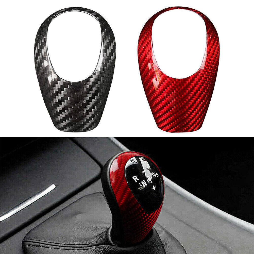 Carbon Fiber Car Interior Gear Shift Knob Cover Trim Fit for BMW M Series M5 M6 M3