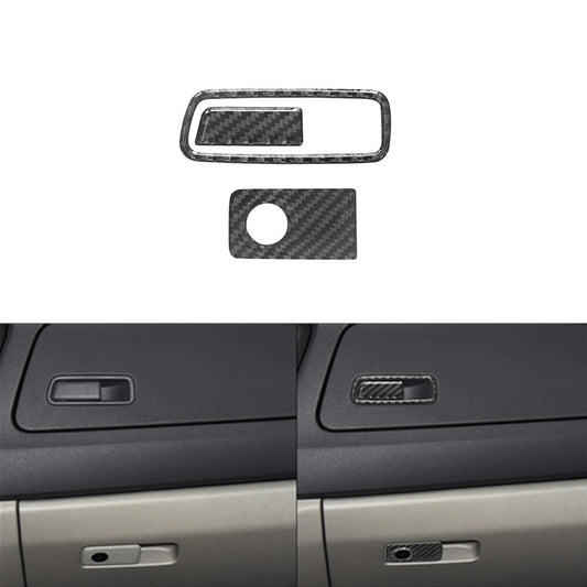 3X Carbon Fiber Passenger Glove Box Latch Trim Cover for KIA Sedona 2015-2016
