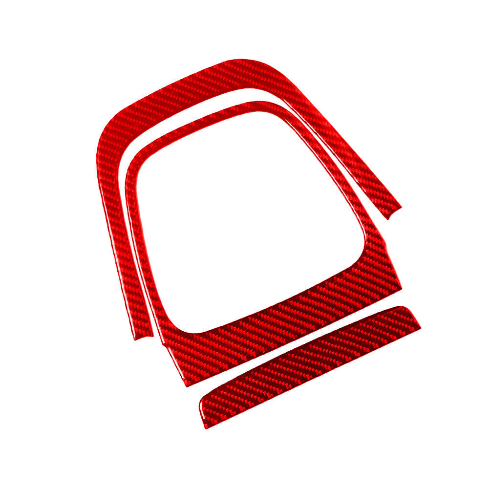 3Pcs Red Carbon Fiber Above Console Storage Cover for Chevrolet Sonic 2012-2016