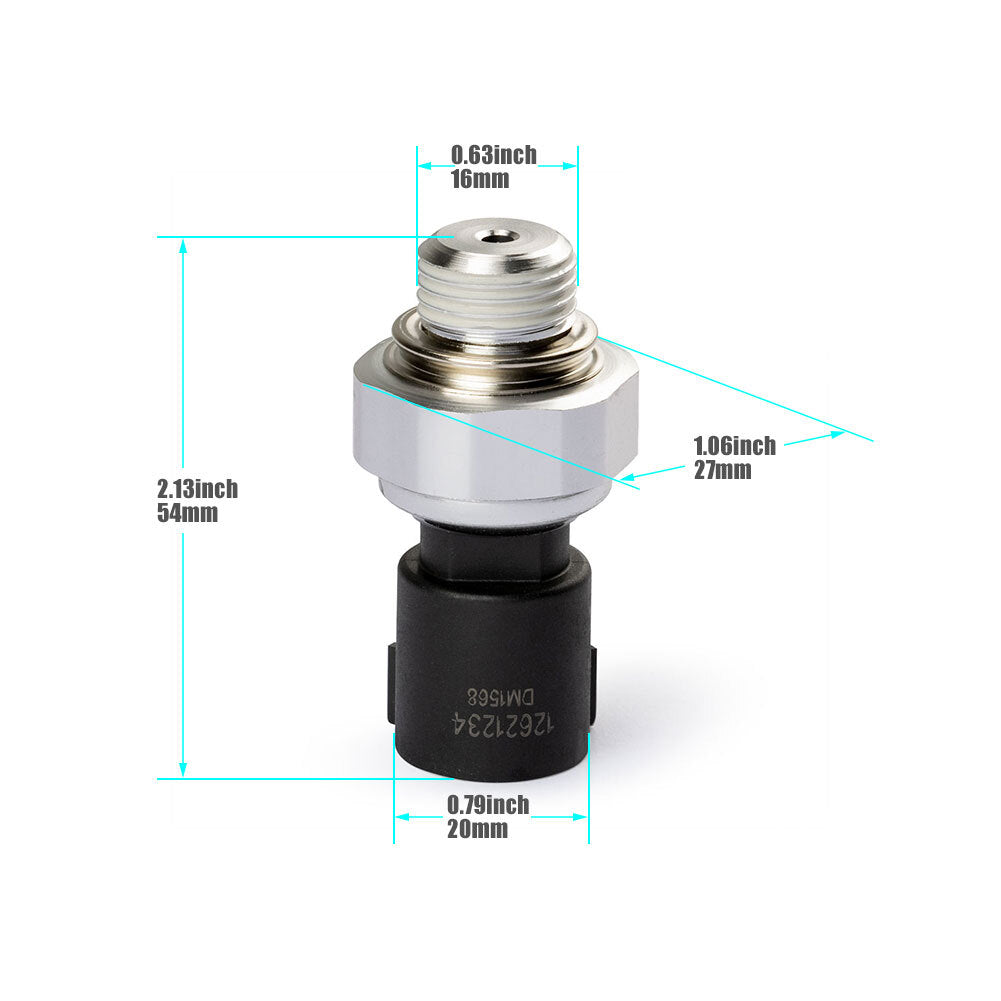 The oil pressure sensor is suitable for Chevrolet Silverado 1500, 2500, Suburban 1500 5.3L, and Tahoe 6.0L.