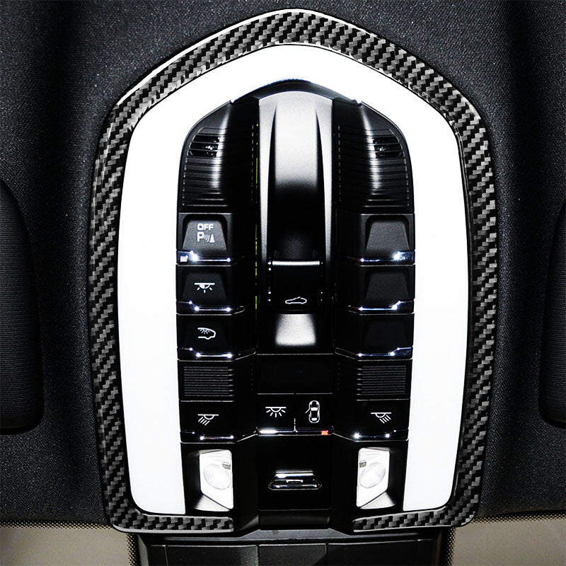 Carbon Fiber Reading Lights Lamp Cover Trim for Porsche for Panamera 10-16