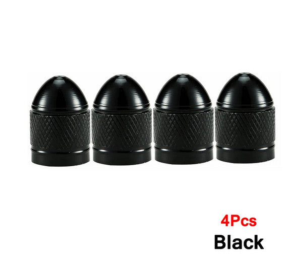 4-piece car tire valve cover rod air dust cover dice blue for Nissan