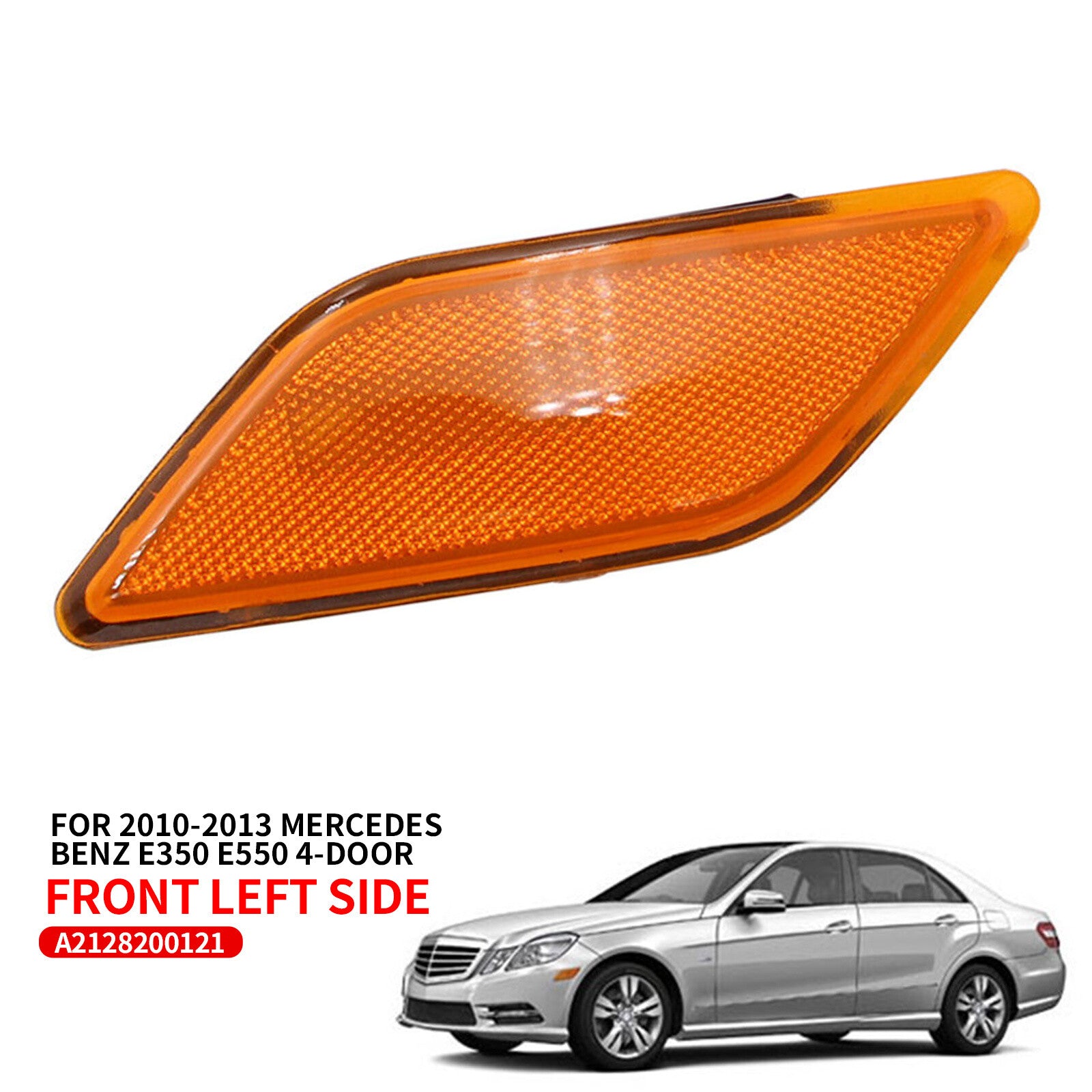 Front Left Side Marker Light Fit for Mercedes-Benz W212 E-Class 4-Door 2010-2013