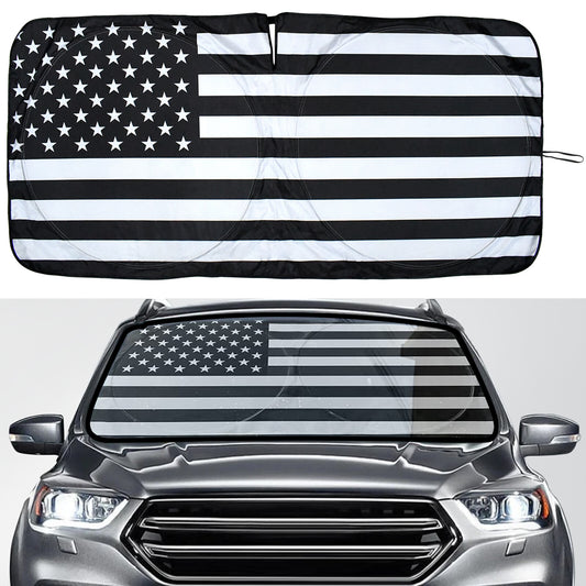 for HYUNDAI Accessory US Flag Large Car Windshield Sun Shade Shield Cover Visor