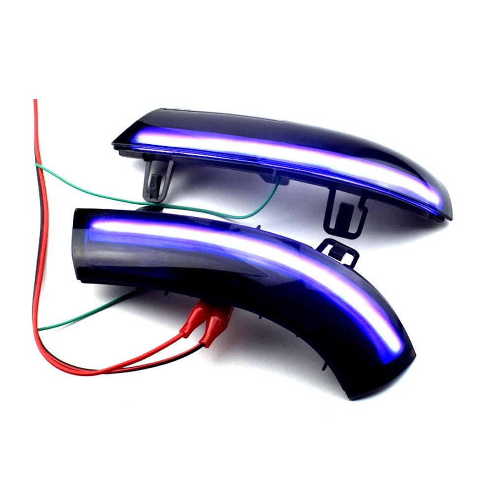 2pcs LED Side Mirror Dynamic Turn Signal Light for VW for Golf 5 for Jetta Yellow+Blue