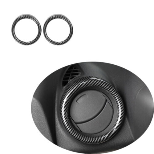 Carbon Fiber ABS Side Vent Frame Ring Trim Cover 2X for Toyota RAV4 2006-2012
