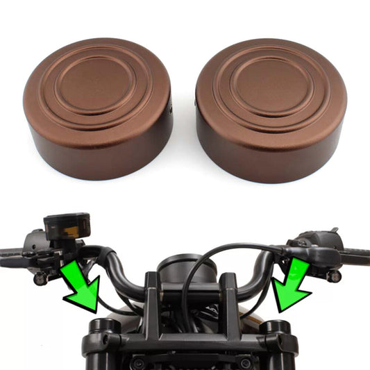 Upper Fork Stem Nut Cap Cover Fit for Harley Sportster S 1250 RH1250S 2021-25 Brown