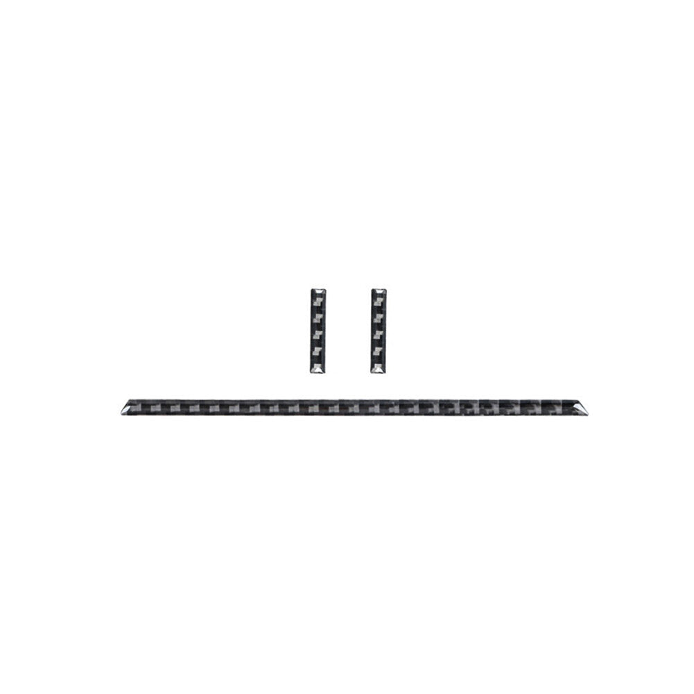3x carbon fiber central air outlet strip trim for Porsche Taycan 2019-22