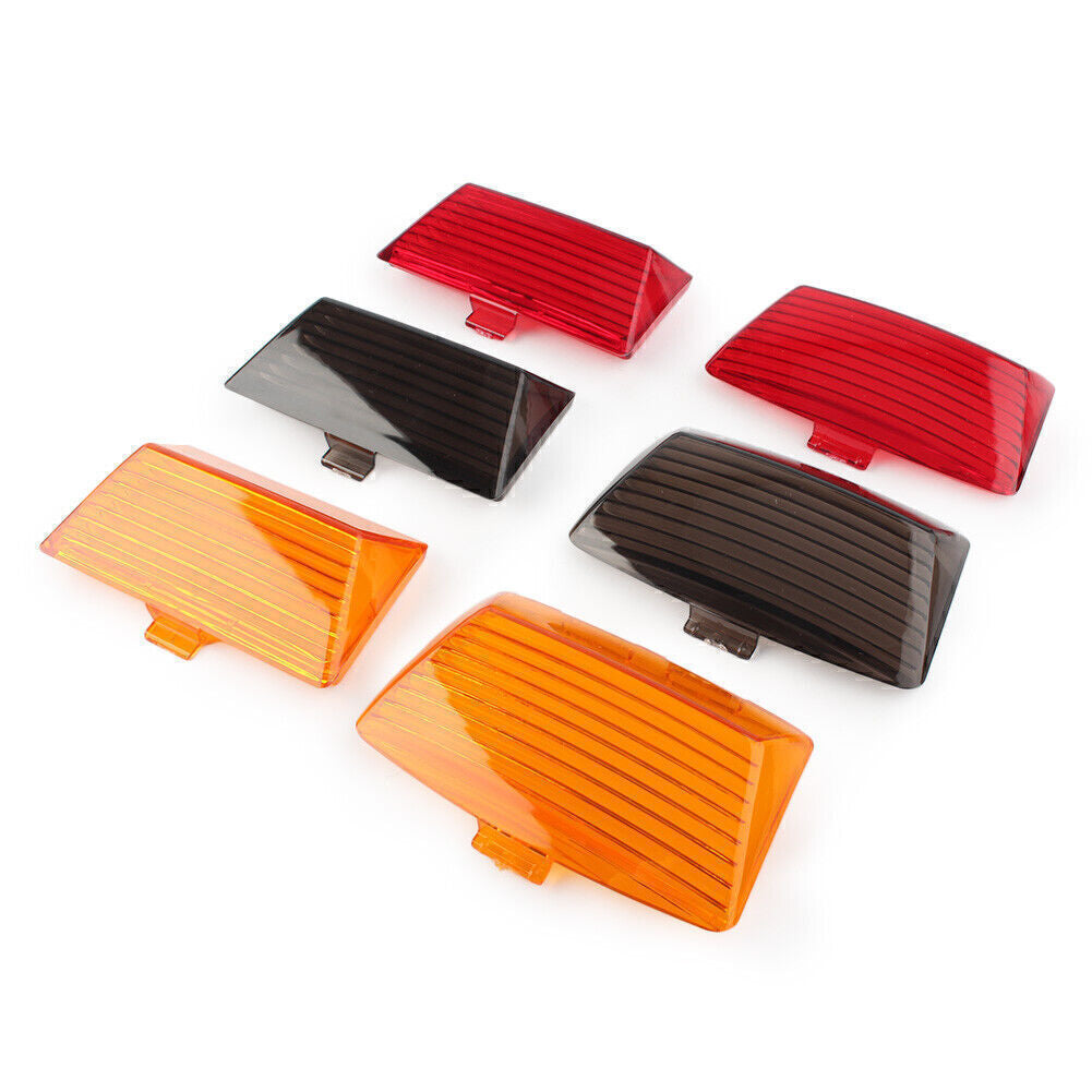 for Harley Touring Electra Glide Rear Fender Tip Mud Guard Light Lens Cover Red