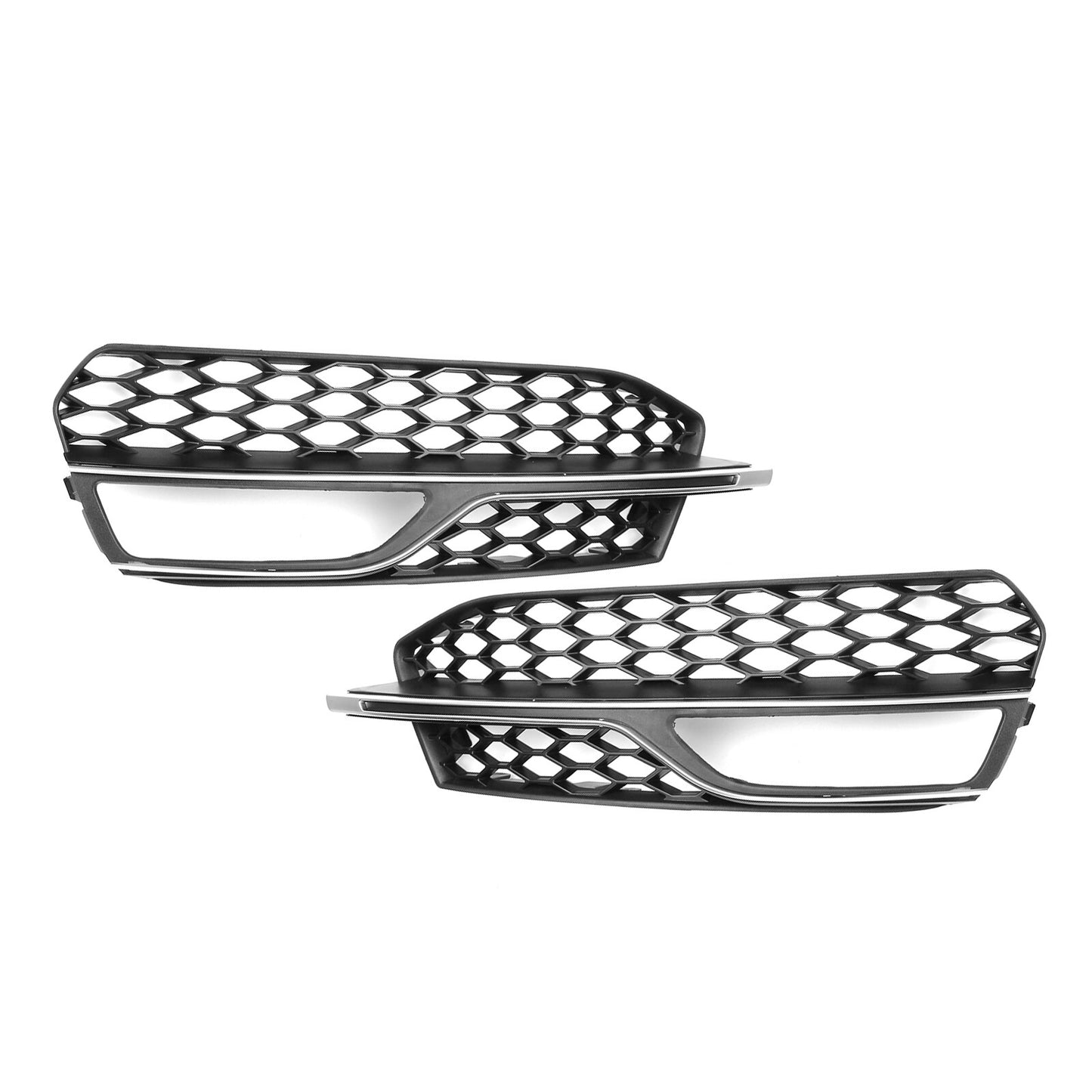 2x Front Fog Light Grill Cover Cap for Audi A3 S-Line S3 2013-2016 Honeycomb UK