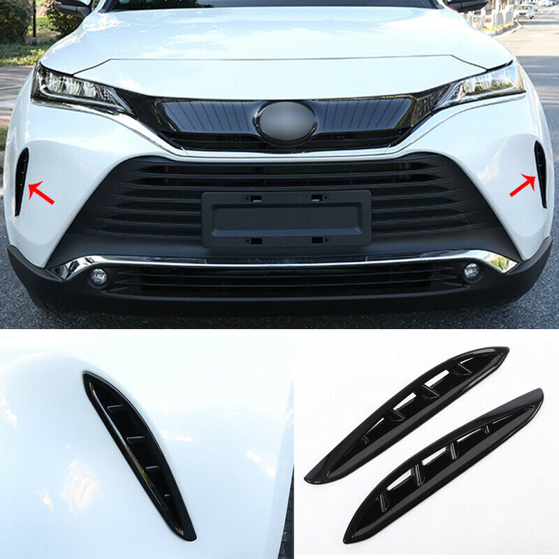 Glossy Black Front bumper Air Inlet Frame Cover Trim for Toyota Venza 2021-2023
