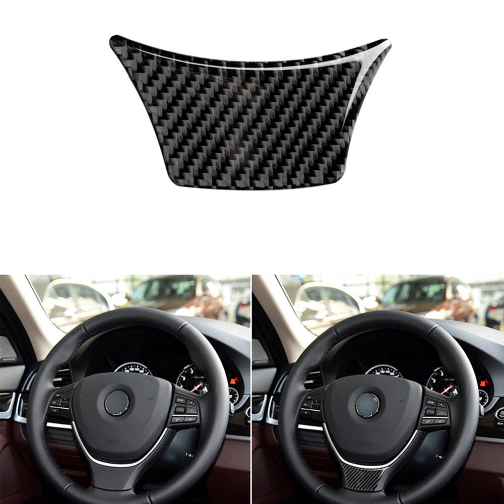 Carbon fiber steering wheel chin trim for BMW 5 Series F10 F18 2011-2017 type A
